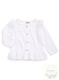 Blueberi Boulevard Little Girls Ruffled Cardigan, Size 5