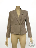 Tahari ASL Peak-Lapel Blazer, Size 10/Grey