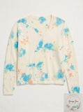 Freshman Juniors Cozy Tie-Dyed V-Neck Top, Size Medium