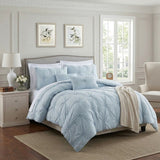 Swift Home Stylish Extra Plush Comfort Floral Pintuck Comforter Set, Cal King