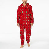 Matching Family Pajamas Mens Elf Hooded One-Piece, Size Small