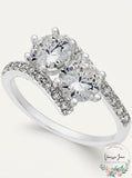 Charter Club Silver-Tone Cubic Zirconia 2-Stone Ring, Size 7