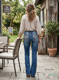 Silver Diva High Waist Stretch Push-Up Colombian Style Levanta Cola Jeans, Sz 7