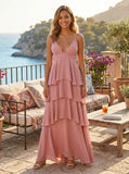 Gracia Flare Layered Maxi Dress, Size Medium