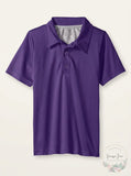 Cherokee Boys Uniform Short Sleeve Performance Polo Shirt,purple,14/16