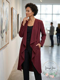 Nine West Women's Draped Open-Front Topper Jacket