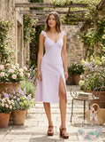 Aqua Tonal Stripe MIDI Dress, Size Medium