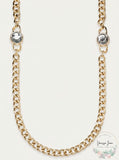 Charter Club Crystal and Large Link 36inches Strand Necklace