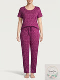 Dreams and Co Plus Size Womens Knit Sleep, Large -18-20