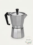 COFFEEDDICTED Stovetop Espresso Maker 6 Cup Silver