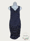 Star Vixen Womens Rouched Neckline Stretch Ity Bodycon Dress, Size Small