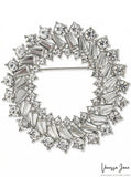 Charter Club Silver-Tone Multi-Crystal Wreath Pin