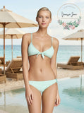 ZINKE Womens Front Tie Triangle Bikini Top,Size Medium