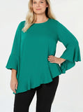 Alfani Women's Plus Size Asymmetrical Bell-Sleeve Top, Size 0X
