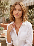 Inc Gold-Tone Stone & Bead Strand Necklace, 35-1/2+ 3 Extender