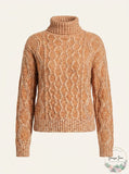 Kit Sky Juniors Orange Long Sleeve Turtle Neck Sweater, Size XL