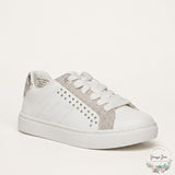 Steve Madden Big Girls JBianca White Fashion Sneaker, Size 1