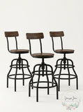 Home Decorators Collection Hamrick Industrial Adjustable Height Bar Stool, Black