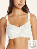 Amoena Women's Marie Cut and Sewn Wire-Free Bra, Off White, 34D
