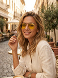 Lyndon Leone Women's James Mirrored Aviator Sunglasses, 56mm