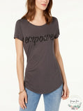 INC International Concepts I.N.C. Embellished Graphic T-Shirt, Size Small
