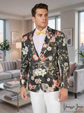 Tallia Mens Slim-Fit Floral Jacquard Blazer, Size 38S