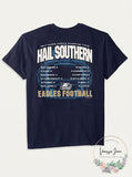 NCAA Football Schedule 2017 Short Sleeve Shirt Georgia Southern Eagles, Small