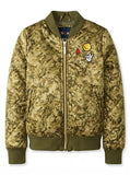 Limited Too Girls Too Bomber W/Patches & Quilted Sleeves, Size 5/6