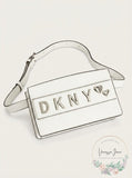 Dkny Smoke Leather Belt Bag, White/Silver