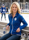 NHL Toronto Maple Leafs Womens Hockey Light Weight Full Zip Jacket, Size Medium
