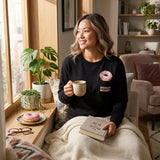 Love Tribe Juniors Donut Graphic Pocket T-Shirt,Large