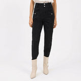 Derek Lam 10 Crosby Alexa High Waist Jeans in Black, Size 14