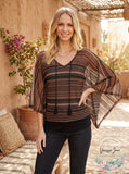 Sanctuary Womens Island Poncho Top Mesa Multi, Size  XL