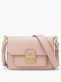 Michael Kors Sloan Medium Leather Shoulder Bag Soft pink Dual Strap
