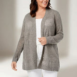 Belle by Belldini Plus Size Pointelle-Stitch Cardigan, Size 3X