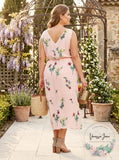Vince Camuto Womens Pink Plus Size Tropical Garden Maxi Dress, Size 3X