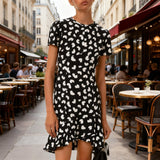 Michael Kors Petal Crepe Ruffle Dress, Size Small