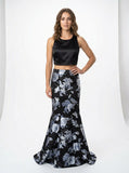 Sequin Hearts Juniors 2-Pc. Satin and Floral-Print Gown Size 11