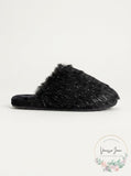 I.n.c. Fluffy Faux-Fur Scuff Slippers,Size Small