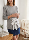 Derek Lam 10 Crosby Lace-Up Sweatshirt, Size XS