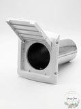 Everbilt 4 in. Hinged Louvered Vent Hood in White