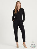 Lauren Ralph Lauren Jersey Long Sleeve Jumpsuit, Size 8