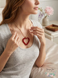 Inc Gold-Tone Beaded Heart Pendant Necklace