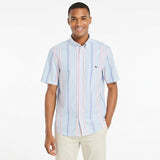 Vineyard Vines Mens Stretch Cotton Short-Sleeve Awning Stripe Shirt, Size Large