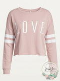 Material Girl Active Juniors Love Graphic Sweatshirt,Size Small/Pink