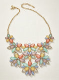 I.n.c. Gold-Tone Crystal & Stone Flower Statement Necklace