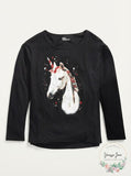 Epic Threads Big Girls Glitter Unicorn T-Shirt, Size Small