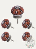 MASCOT HARDWARE Tomatoed 1-29/50 in. Red Cabinet Knob (Pack Of 10)