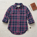 Tommy Hilfiger Girls Button-Front Plaid Shirt, Size S/7