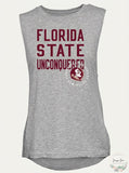 NCAA Florida State Womens Sleeveless Drop Tail Tank, Size Medium